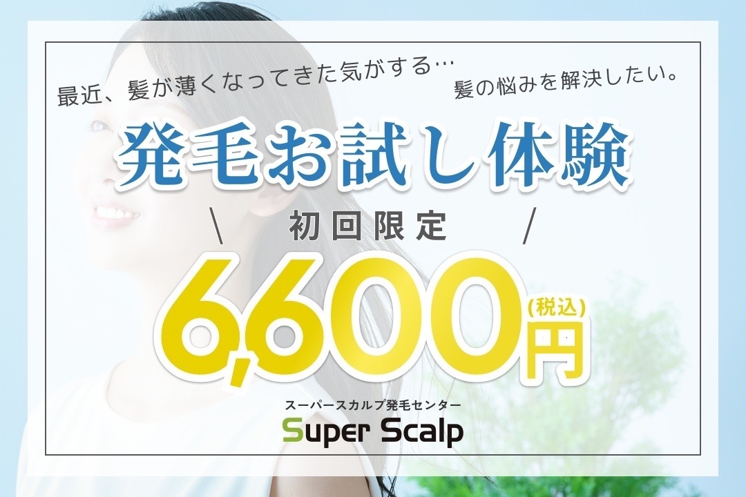 初回限定 実感お試し発毛体験 6,600円